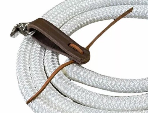 White Yacht Reins With Leather Water Loops - Picture 2 of 2