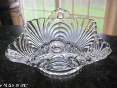 VTG CAMBRIDGE CAPRICE SQUARE DOUBLE TAB HANDLED BASKET BOWL~5''~CANDY~NUTS~EUC