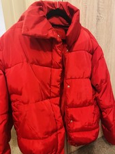 Women Winter Puffer Jacket Red Color Branded
