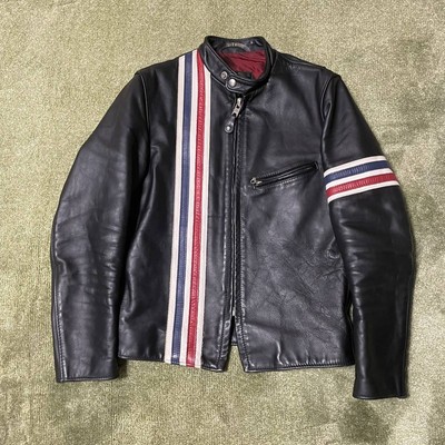 Schott 7165 Single Riders Jacket 36 Cowhide Black Lethereasy 