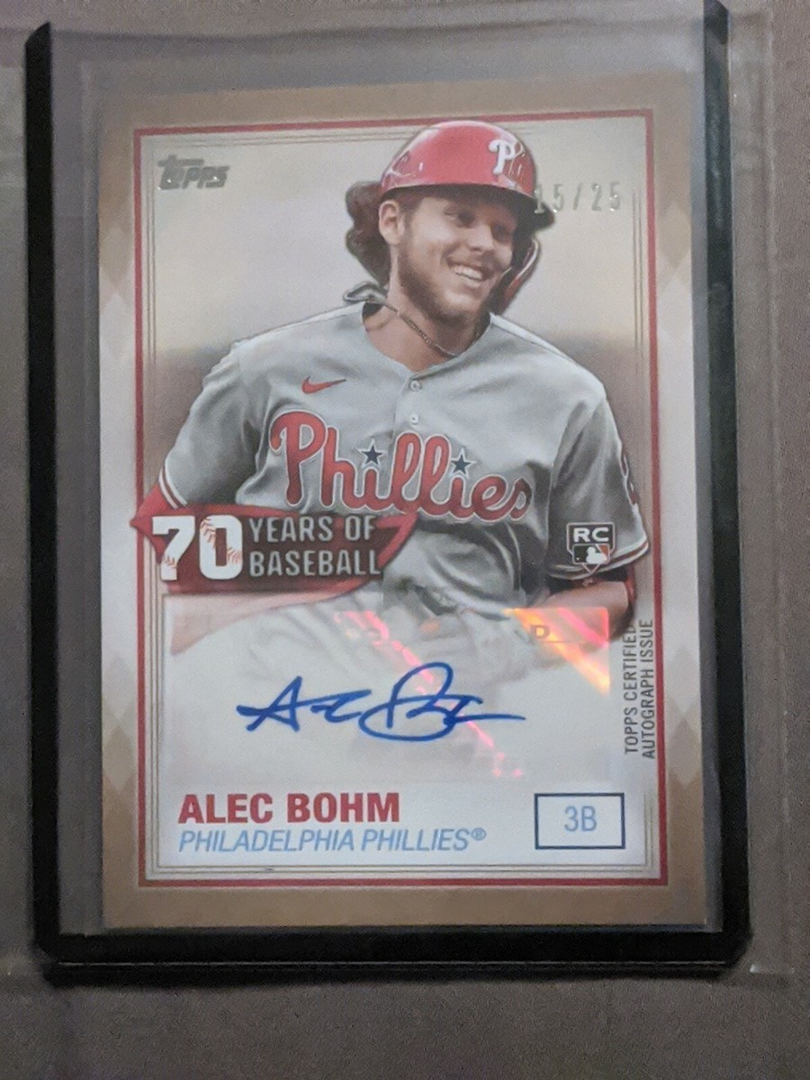 Alec Bohm 2021 Topps 70 Years Of Baseball Gold Autograph /25!!! | eBay