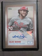 Alec Bohm 2021 Topps 70 Years Of Baseball Gold Autograph /25!!!