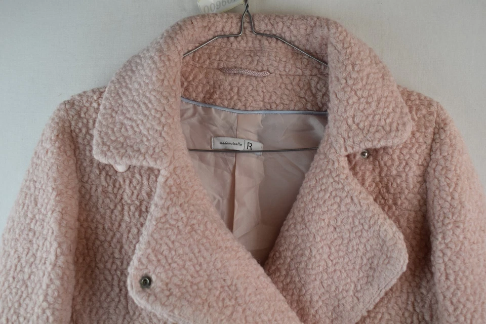 LA REDOUTE Mademoiselle Pink Boucle Jacket size Uk 8 Womens Wool Casual Outdoors - Image 2 of 4
