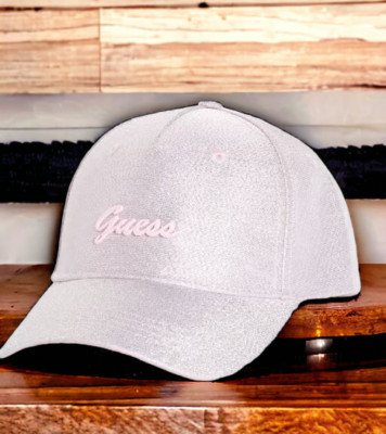 NEW W TAGS KIDS GUESS LIGHT SHINEY METALIC PINK GUESS LOGO BASEBALL HAT CAP