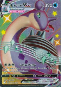 Lapras VMAX SV111/SV122 - Shining Fates Sword & Shield Shiny Ultra Rare NM      
