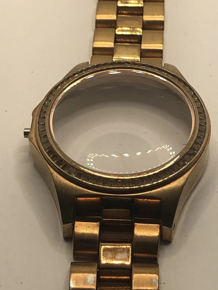 Caja de piezas de reloj Marc Jacobs 36 mm correa de cierre de cristal 16 mm oro rosa GY225 Foto 2 de 4