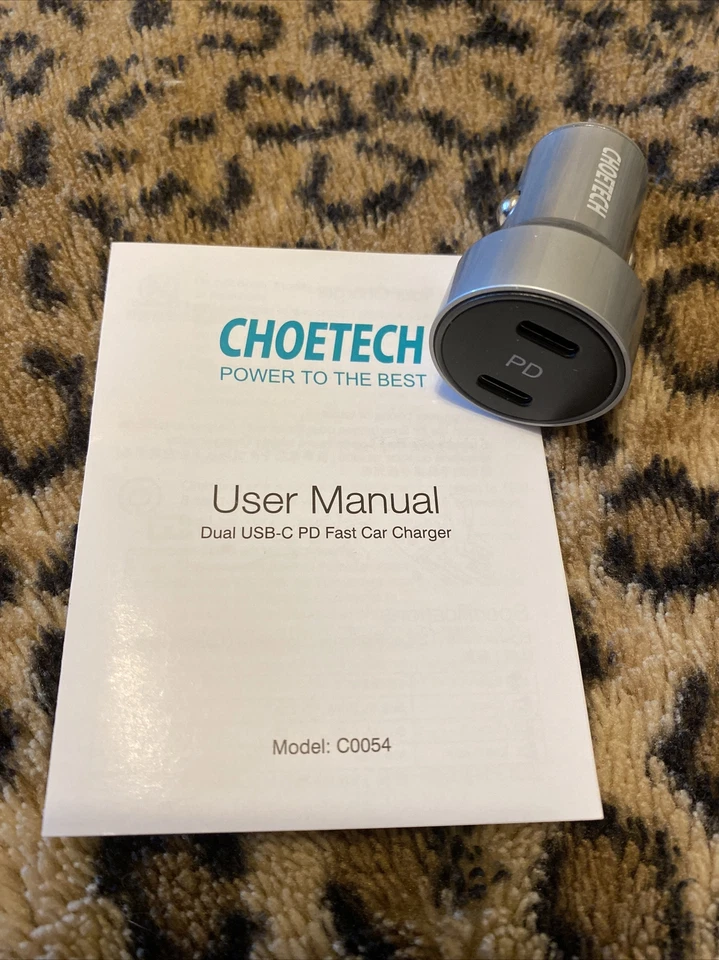 Cargador rápido de coche Choetech doble USB-C PD Foto 4 de 4