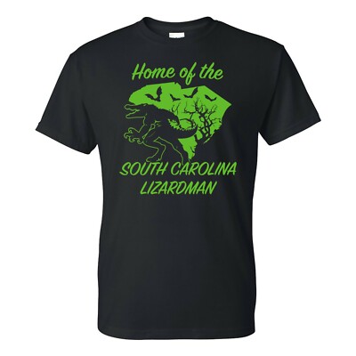 South Carolina Lizardman - Cryptid Hunting Horror T-Shirt - Black
