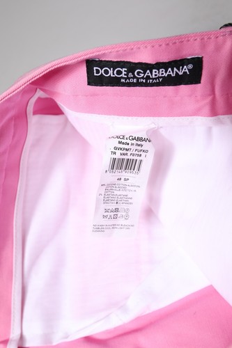 DOLCE & GABBANA Hose Rosa Baumwolle Slim Fit Herren Elegant Formell IT48/W34/M 750usd - Bild 5 von 6