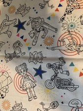 Toy Story Scrap 18"x 22 , Cotton Fabric, Fat Quarter, buzz lightyear, woody