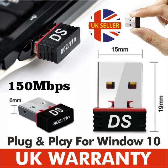 New Mini USB WiFi Dongle 802.11 B/G/N Wireless Network Adapter for Laptop PC UK