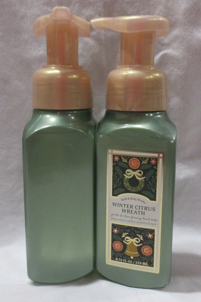 Bath & Body Works Gentle & Clean Hand Soap Set Lot 2 WINTER CITRUS WREATH - Image 2 of 4