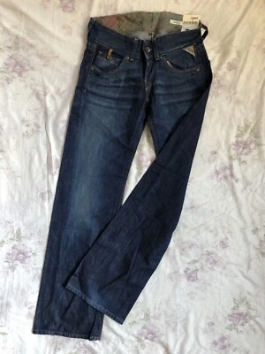 Replay Janice WV580 Damen Blue Jeans Baggy W26/L32 low waist loose fit wide leg - Bild 1 von 3