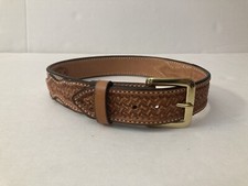 Texas Saddlery Boys Size 20 Genuine Leather Western Belt Tan