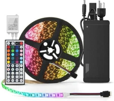 BINZET Flexible LED Strip Light - 32.8 Ft 5050 RGB 300LEDs Non-waterproof Color 
