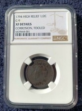 1794 Half Cent, High Relief C-9 variety, NGC EF / XF Details