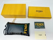 NEW Authentic Fendi Roma Sunglasses Eyeglasses Box Black Soft Case Pouch Cloth