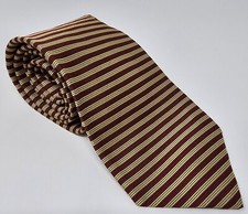 Brooks Brothers Makers Necktie Mens All Silk Paisley Maroon Tie Made In USA
