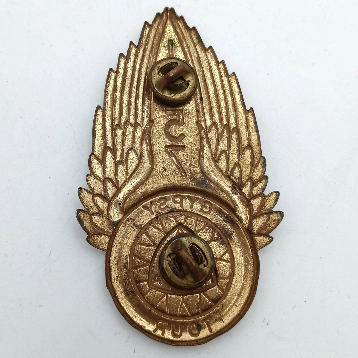 Vintage 1957 AMA American Motorcycle Assn Gypsy Tour Award Badge Pin