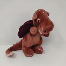 Vintage 1983 Dakin Purple Burgundy Dragon Plush 10  Stuffed Animal