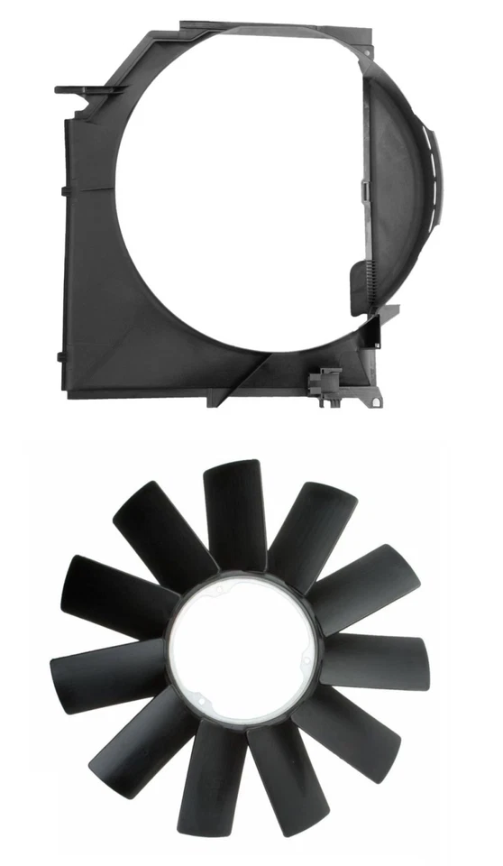 Cubierta del ventilador y hoja del motor para BMW 320i 323Ci 325Ci 325xi 328i 330Ci 420 mm Foto 2 de 4