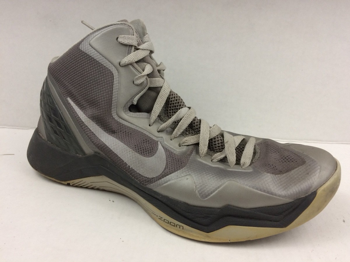 Nike Mens M Zoom Hyper Disruptor Basketball Gray Silver 548180 Mid Top  Shoe