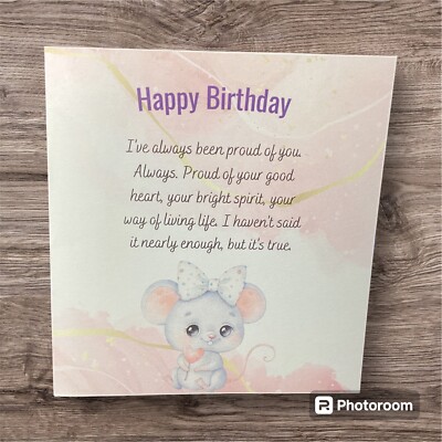 4 1/2 X 5 Inches Happy Birthday Greeting Card For My Daughter HM