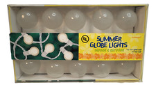 10 Light String Lights Set Outdoor Lighting Decor Clear Globe Warm Light