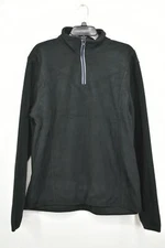 Vintage 1946 Mens Washed Stoned & Beaten Heathered Mix Media Zip Pullover $70