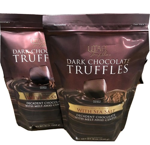 đŸ”¥2 Pack Utah Truffles Dark Chocolate Truffles with Sea Salt 1 lb Bag đŸ”¥original