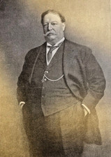 1909 Vintage Magazine Illustration President William Howard Taft