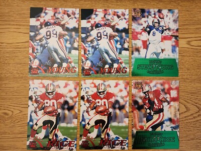 Steve Young & Jerry Rice 1996 Pacific Jumbo Lot