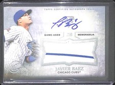 2015 Topps Triple Threads Relic Autograph #UAJR-JB Javier Baez No 70 of 99