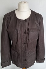 Savoir - Real Leather Jacket Brown Soft Smart Size 16