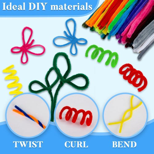 Cleaners Craft Supplies - Chenille Stems Fuzzy Craft Wire - Picture 3 of 6