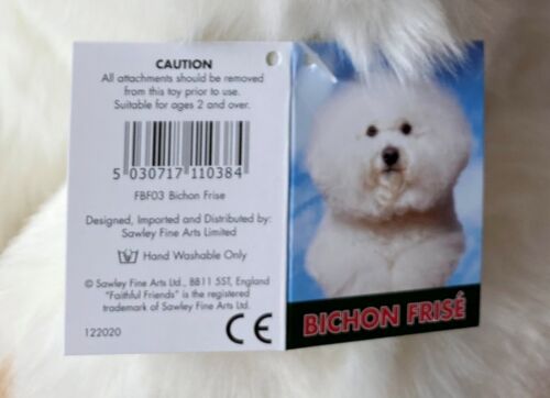 Bichon Frise 12" Hand Made Plush Toy Dog Available Gift Wrapped & Personalised - Picture 7 of 29