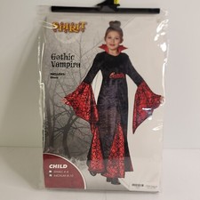 spirit gothic vampira costume child 8-10 Medium includes dress