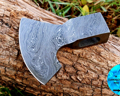 Hand Forged Damascus Steel Blade Axe Hatchet Head - Custom Made Axe 933