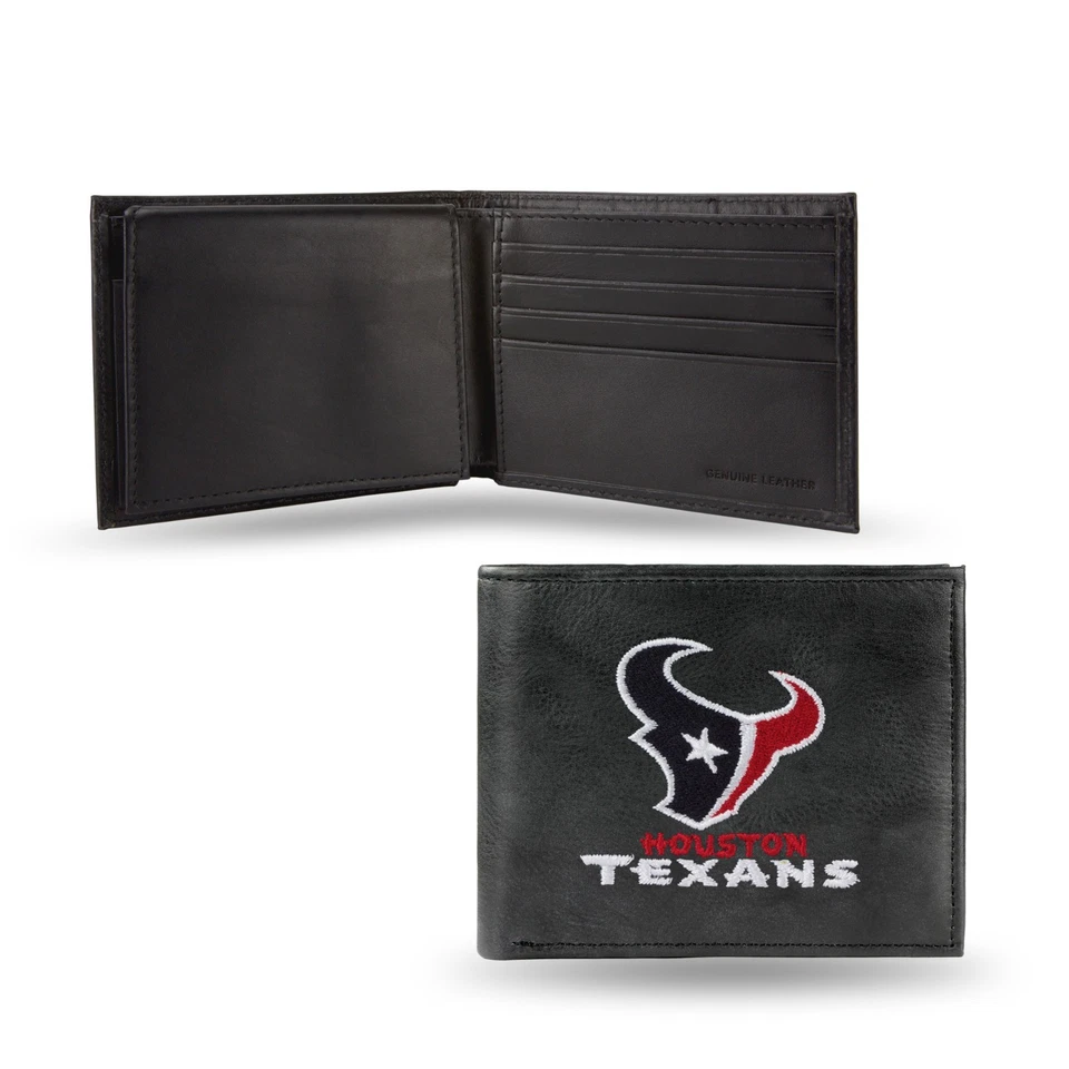 Houston Texans NFL Embroidered Leather Billfold Wallet - Image 2 of 2