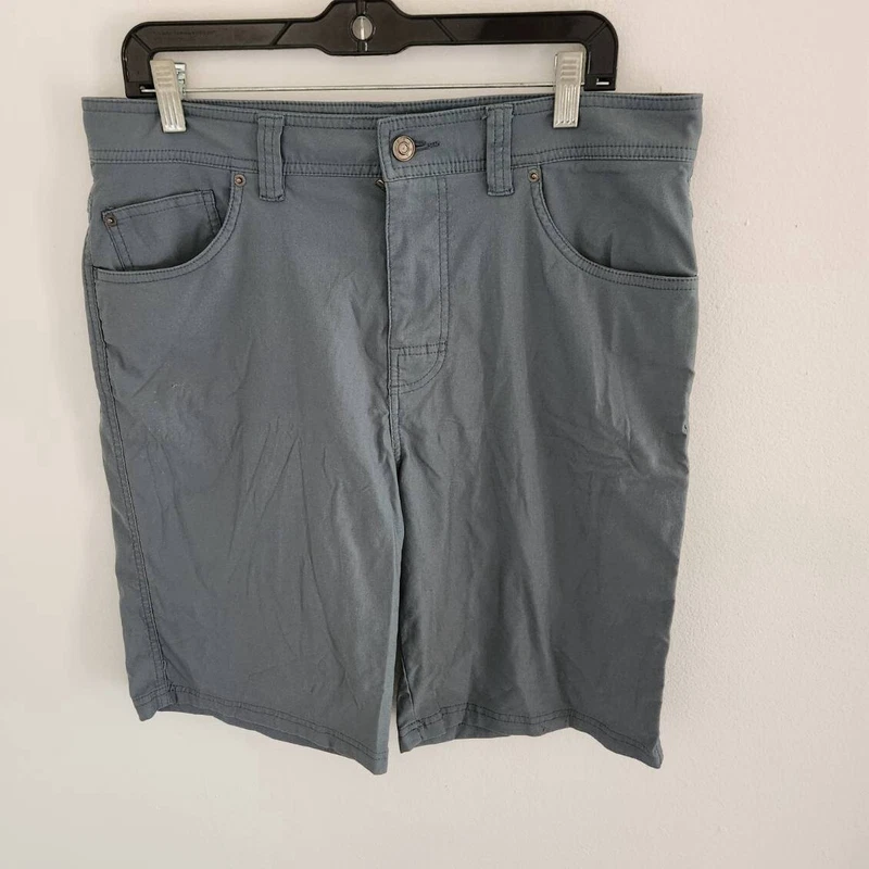 prana stretch outdoor hiking dark nylon trail shorts