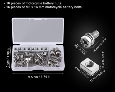 Bulloni A T Per Terminali Batteria Ricambio 19116852 2 Bulloni A T Per Terminale Batteria Auto - Acciaio Inossidabile, Sostituzione Per 2007-2014 Viti Per Carene Ricambio Batteria 19116852
