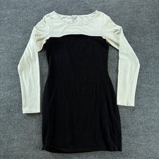 Guess Women Colorblock Keyhole Cutout Mini Dress Black Cream Party Cocktail Lrg