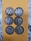1944 50C Walking Liberty Half Dollars - 6 In Lot - 90% Silver