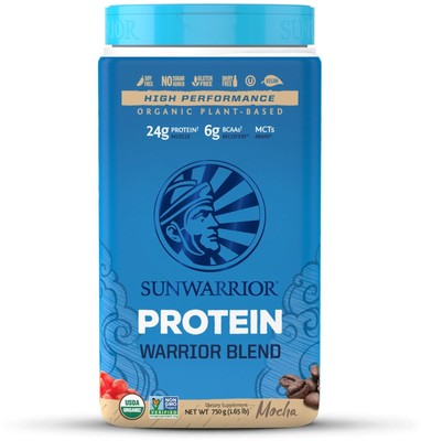 Sunwarrior Warrior Blend Protein, 750 g Dose, Mokka -Bio-