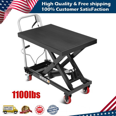 #ad Hydraulic Lift Table Cart 1100Lbs Capacity 32quot; Lifting Single Scissor Lift Table $238.99
