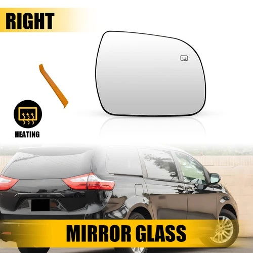 Right Passenger Heated Side Mirror Glass For Toyota Sienna 2011-2019 8790308021