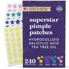 Livaclean Star Pimple Patches for Face W/ Hydrocolloid, Tea Tree Oil Salicylic