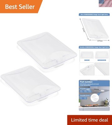 2 Durable White Vent Light Covers for Broan PM390, Enhance Kitchen Lighting