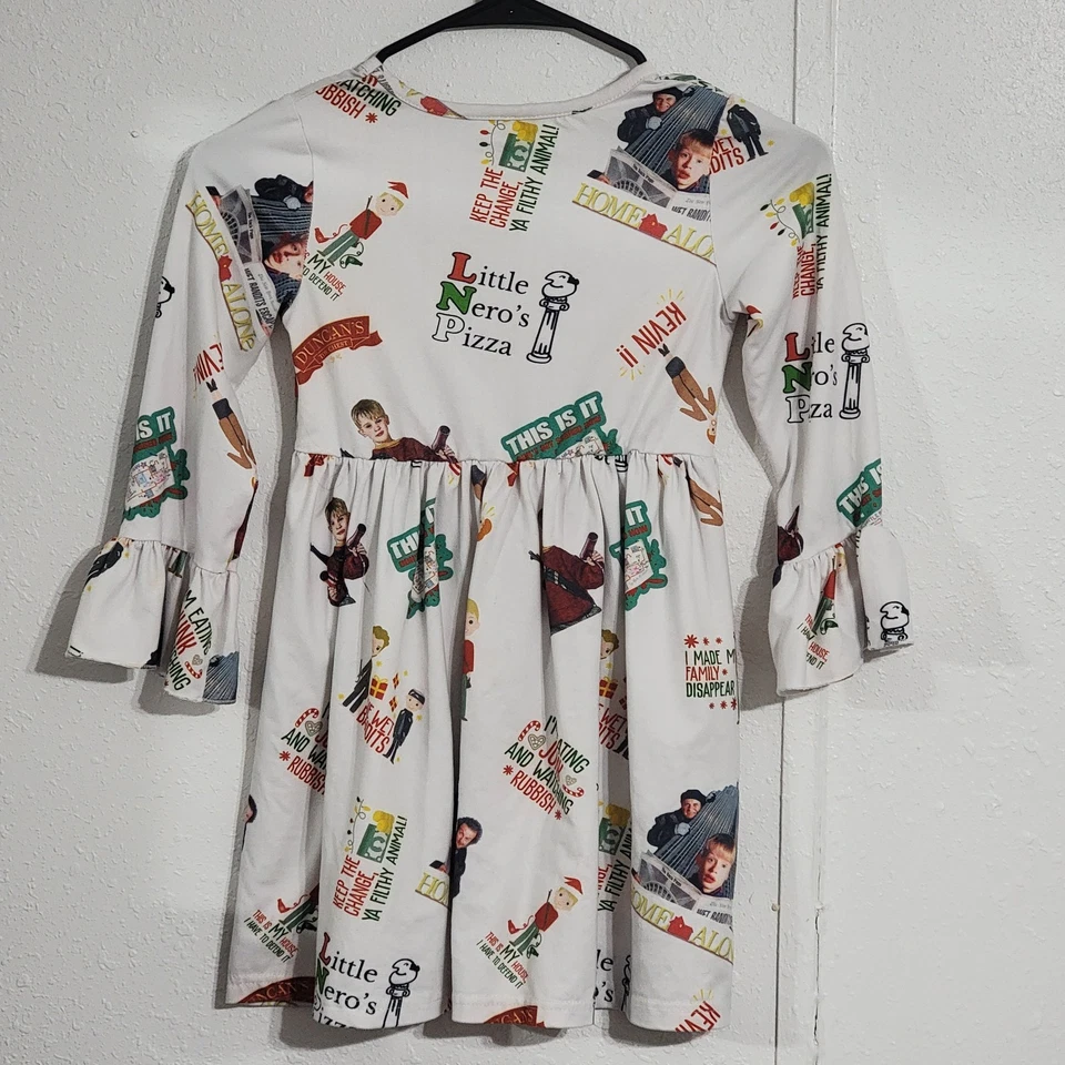 Vestido Hill Country Kids Solo en Casa Niñas 6/7 Manga Larga Calce y Volantes Acampanados Foto 2 de 4