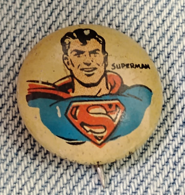 Vintage 1946 Kellogges Pep Pin Superman